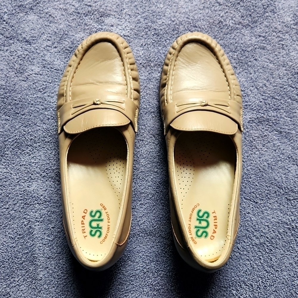 SAS Easier Slip On Loafer Wedge Mocha Size 5W Tripad Comfort Foot Bed